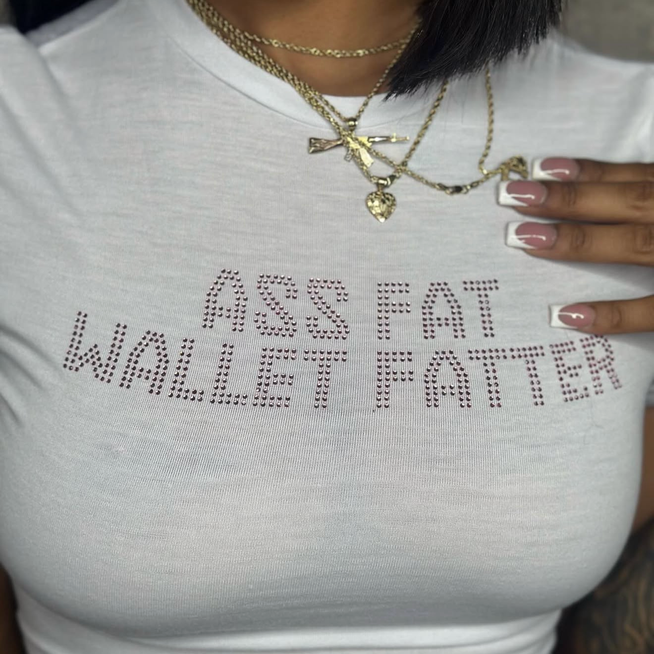 ASS FAT WALLET FATTER TEE