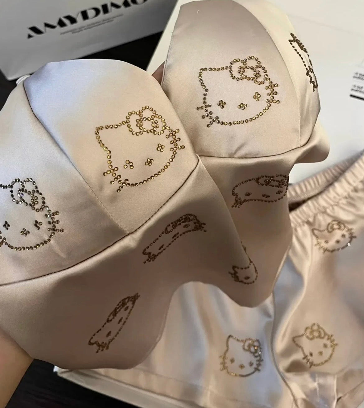 KITTY SATIN PAJAMA SET