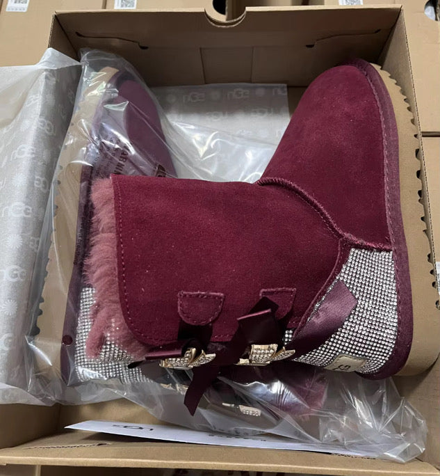sparkle fur boots