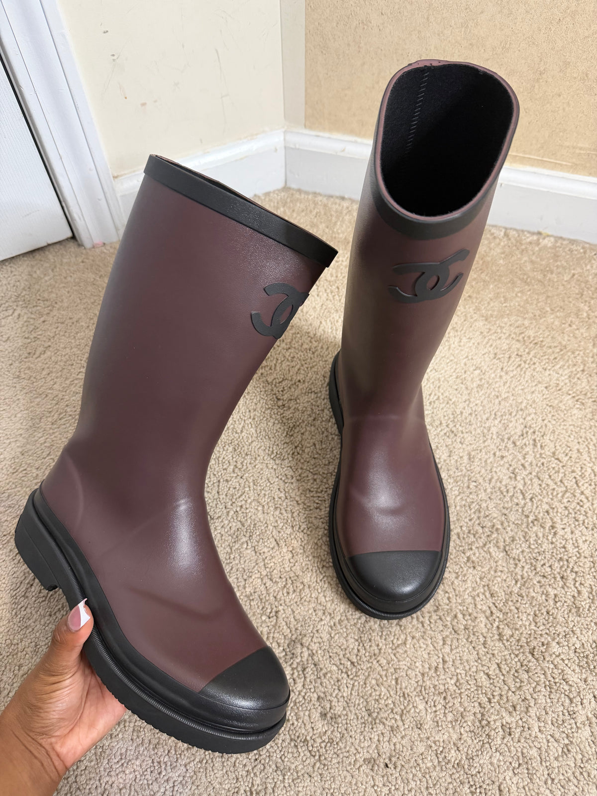 burgandy cc boots