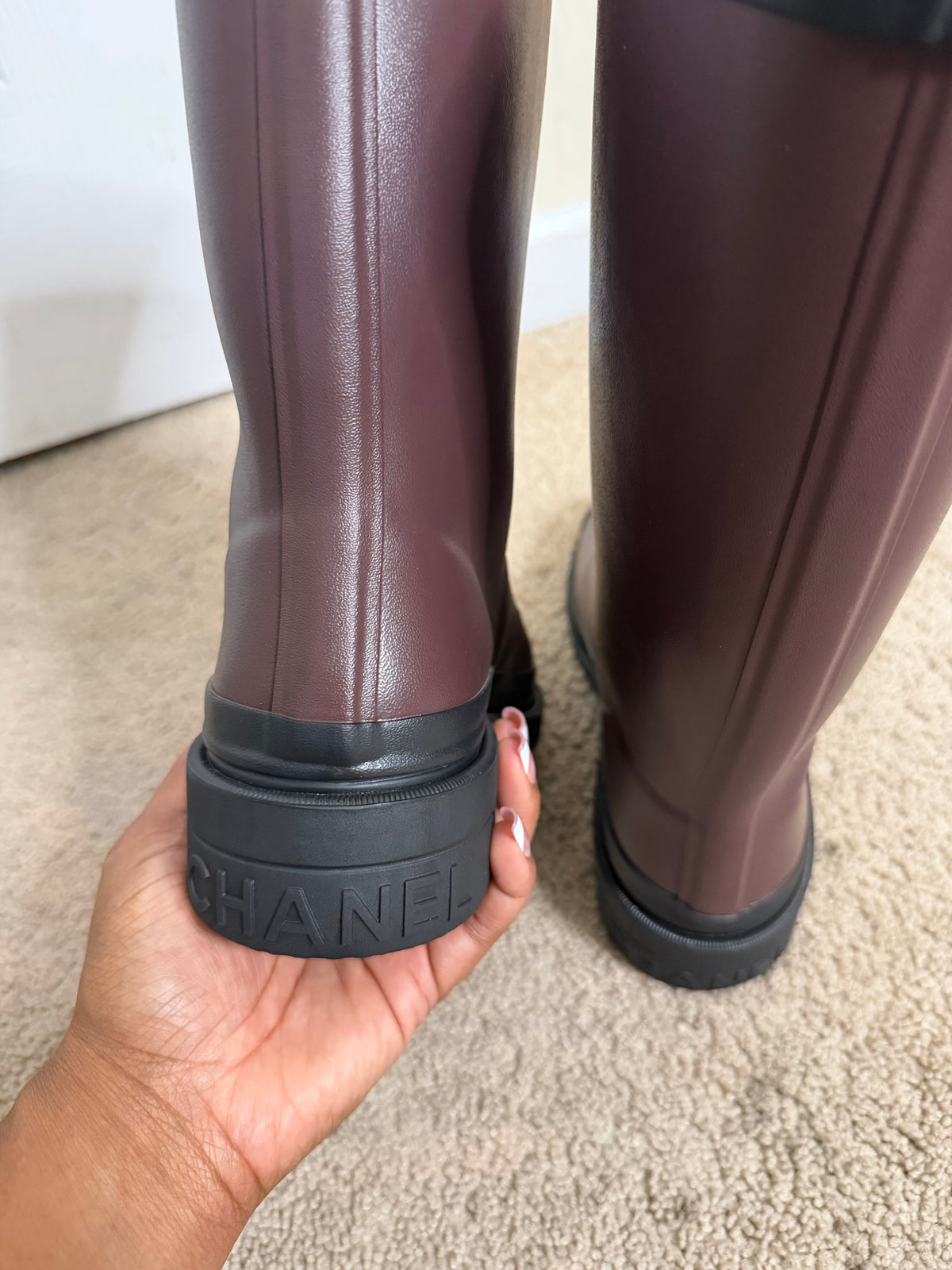 burgandy cc boots