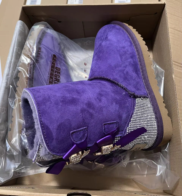 sparkle fur boots
