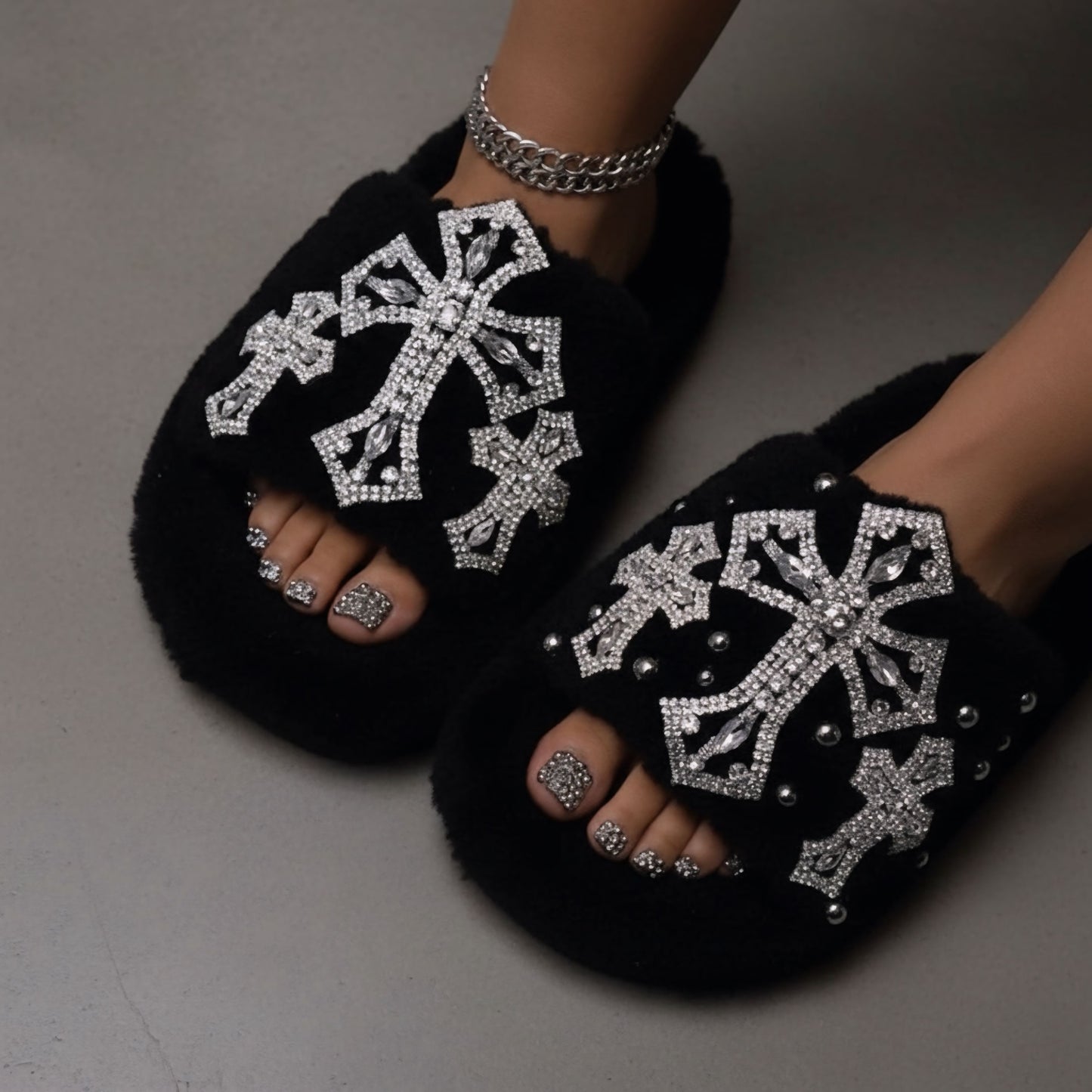 CRYSTAL CROSS SLIDES