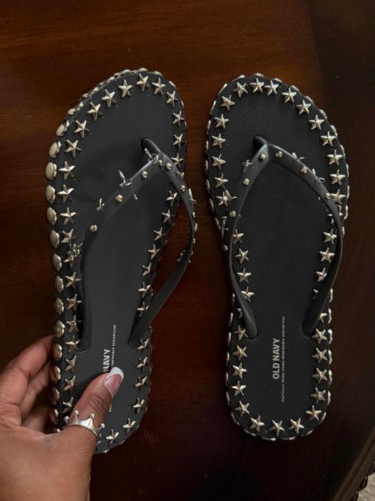 custom star girl flip flops