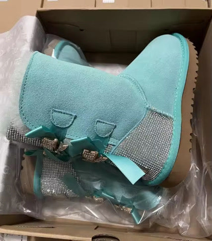 sparkle fur boots