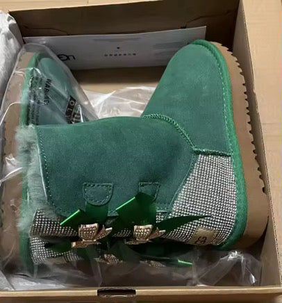 sparkle fur boots