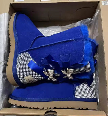 sparkle fur boots