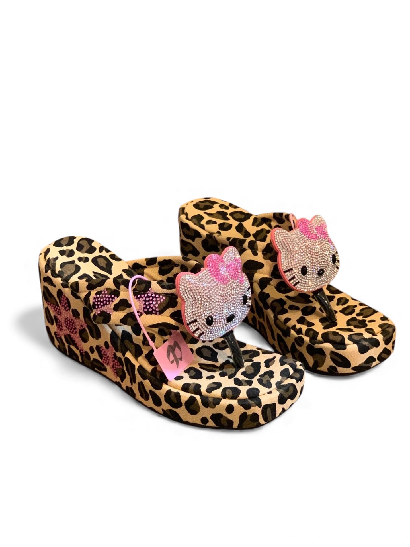 kitty cheetah sandals