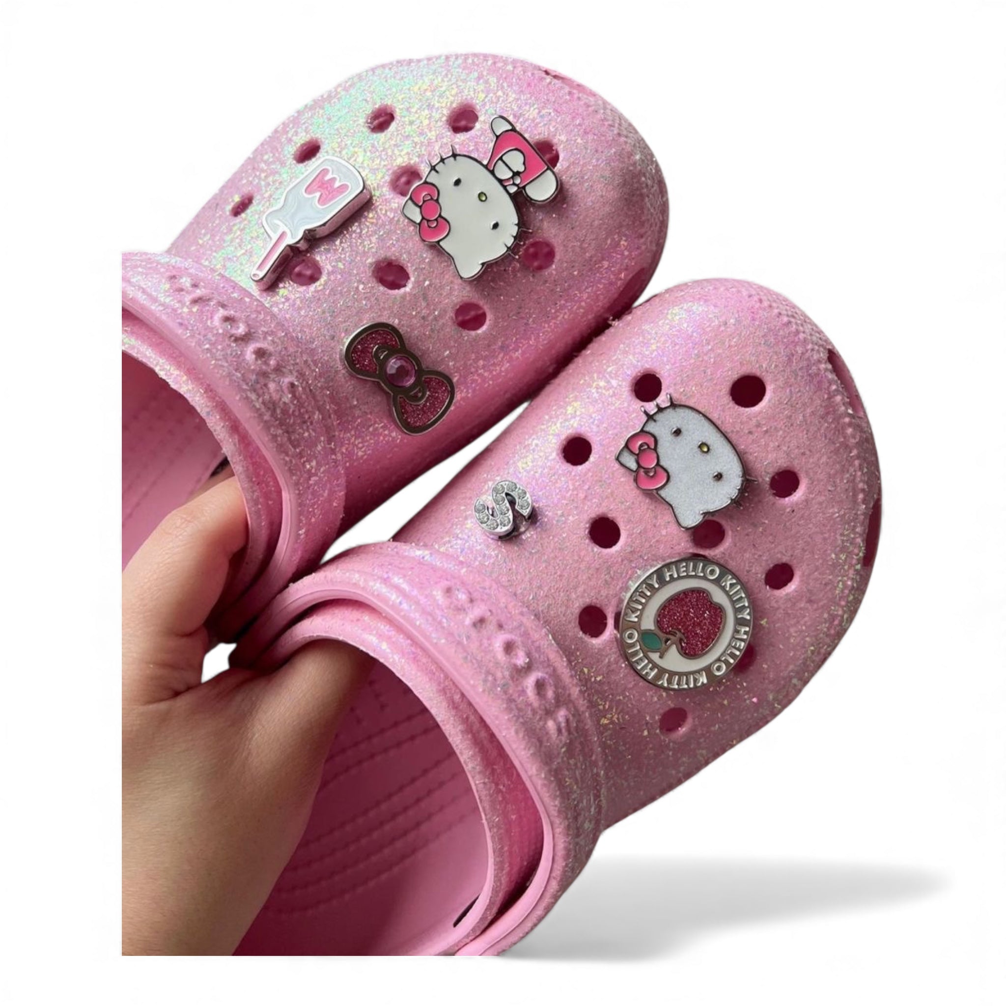 GLITTER CLOGS WITH CHARMS