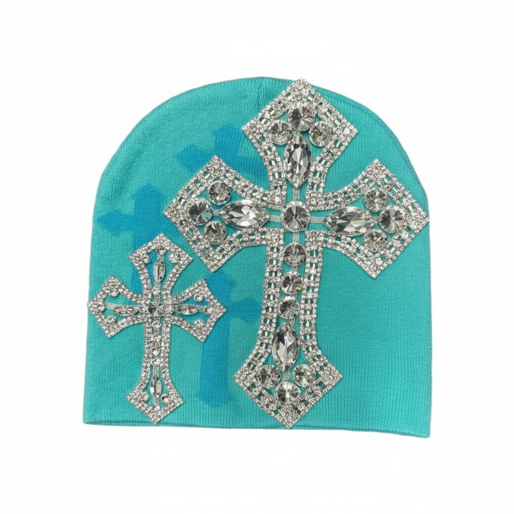 CRYSTAL CROSS BEANIE