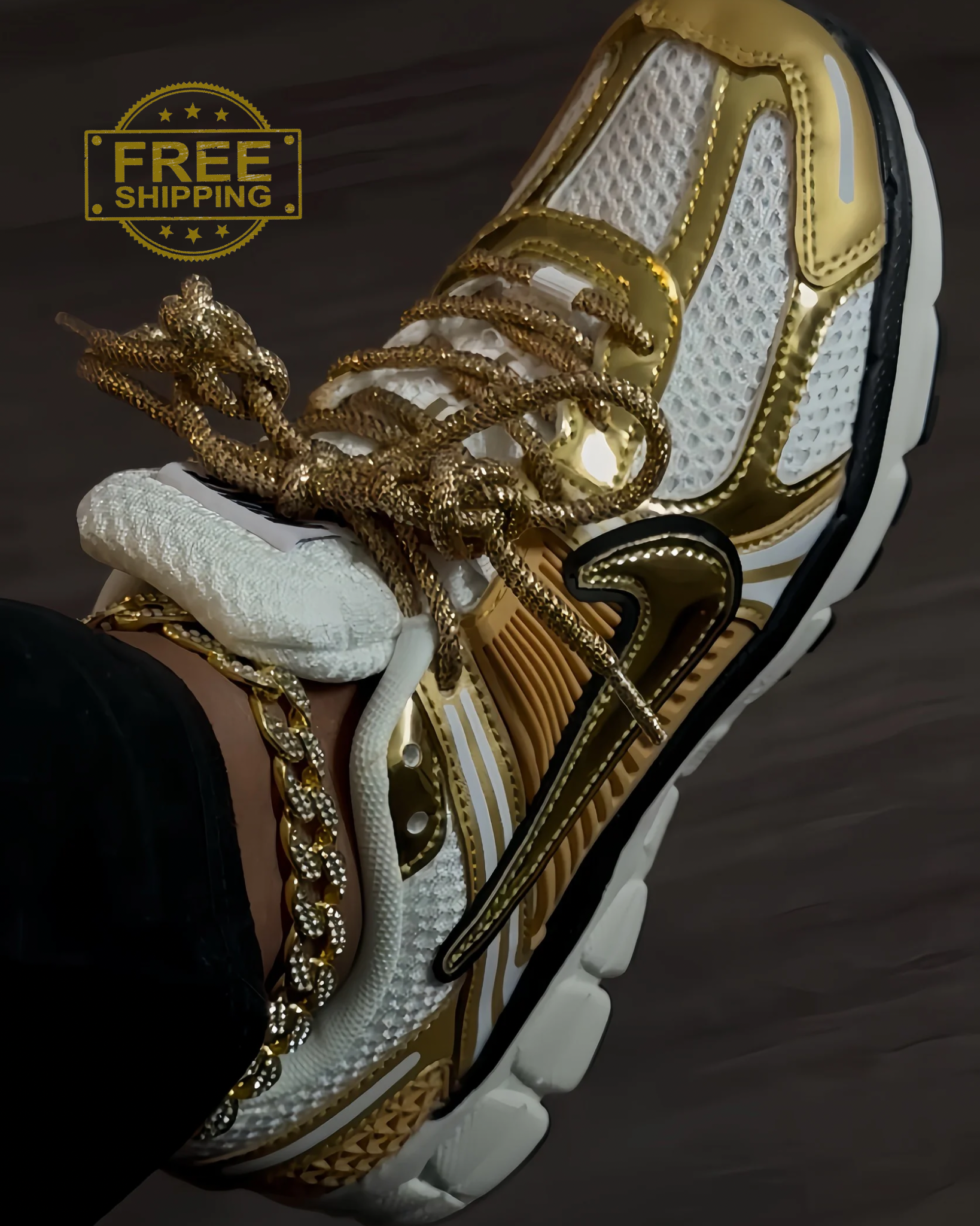 Gold Anklet + Laces Set